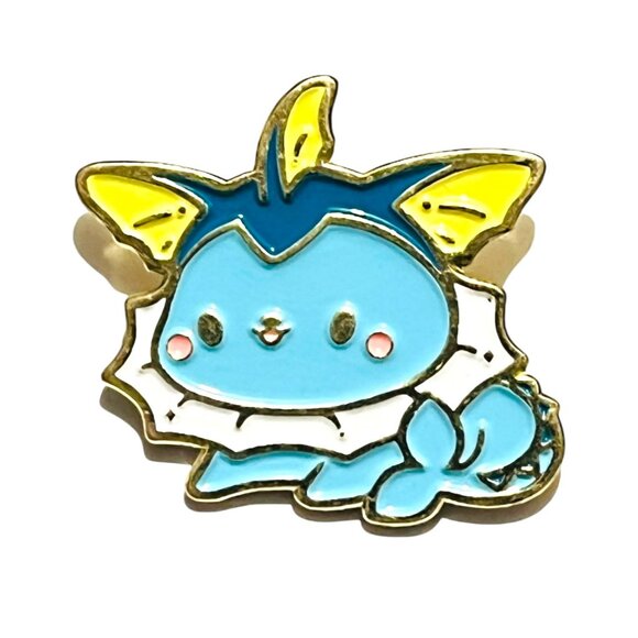 Pokemon Inspired Vaporeon Cute Fan Made Enamel Pin Collectible Lapel Pin - Picture 1 of 2